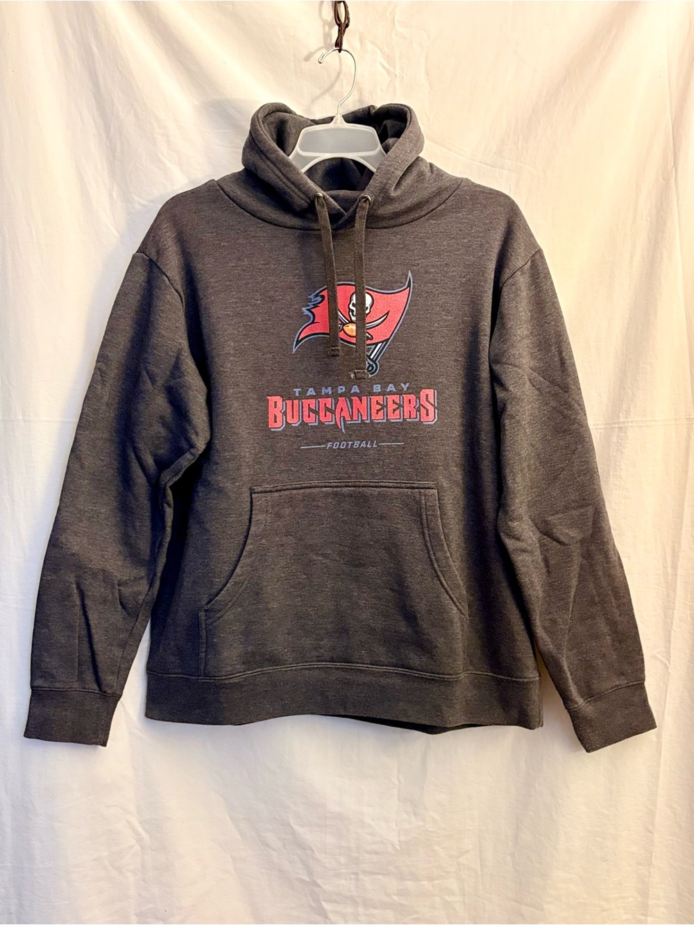 Fanatics Tampa Bay Buccaneers NFL Fleece Hoodie Pullover Gray Mens Large L